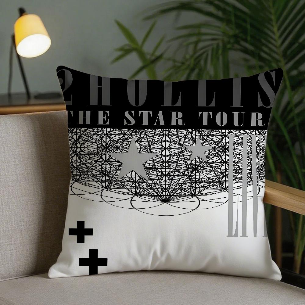 

2hollis Singer Pillow Case Cute Room Home Office Decor Protective Pixel Covers Without Game Pillow-Insert 12x12Inch