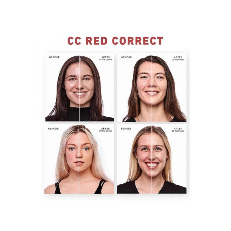 (3pcs)CC Red Correction Cream with Centella Asiatica, Cream Against Redness with Centella Asiatica, Even Skin Tone Concealer with Soothing Effect