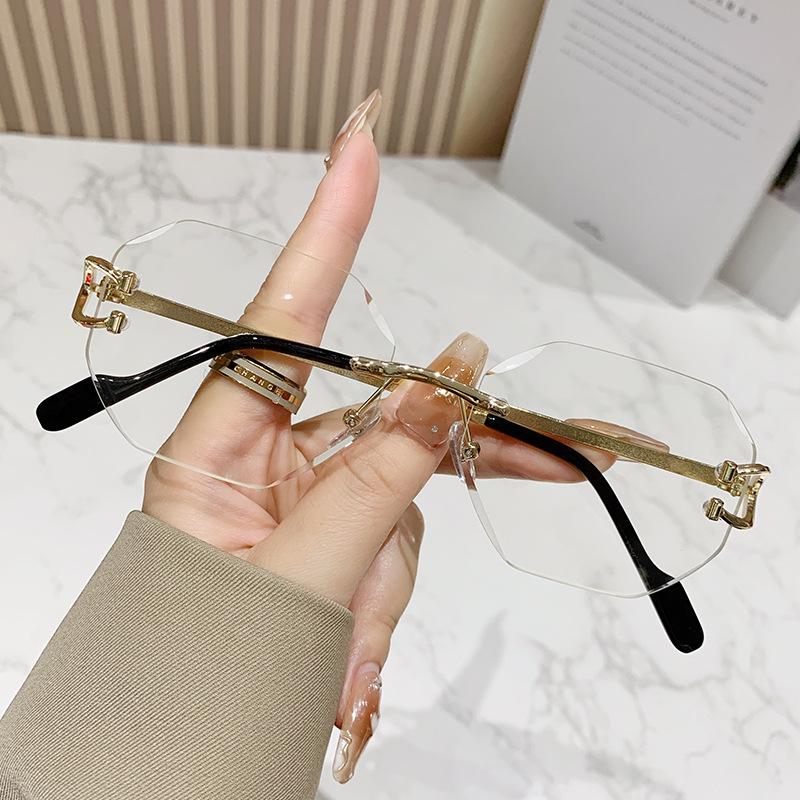 

New Vintage Sunglasses Women Men Ellipse Sun Glasses Female Round Oculos De Sol for Male Metal Eyeglass Legs Polygon Eyewear MULTI