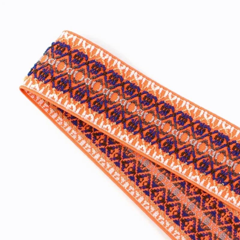 Meetee 2/3/5M Elastic Band 50mm Jacquard Stretch Webbing Ribbon for Trousers Waistband Rubber Bands Garment Sewing Accessories