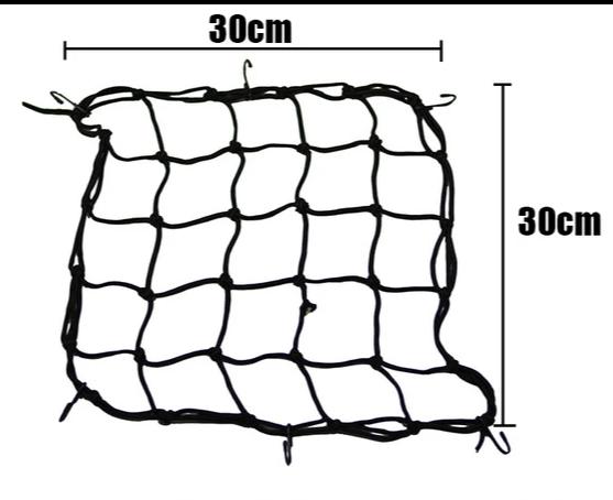 40*40cm Motorcycle Luggage Net Bike 6 Hooks Hold Down Fuel Tank Luggage Mesh Web Bungee Black Motorcycle Bike Car Styling 30*30