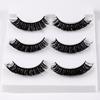 Roll 3 Pairs Of Chemical Fiber False Eyelashes Simulation Curled Thick Eyelashes