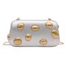 Retro Underarm Bag for Women Rivet Decor Design  Autumn Winter Versatile Texture Phone Bag Fashion One Shoulder Crossbody Bag
