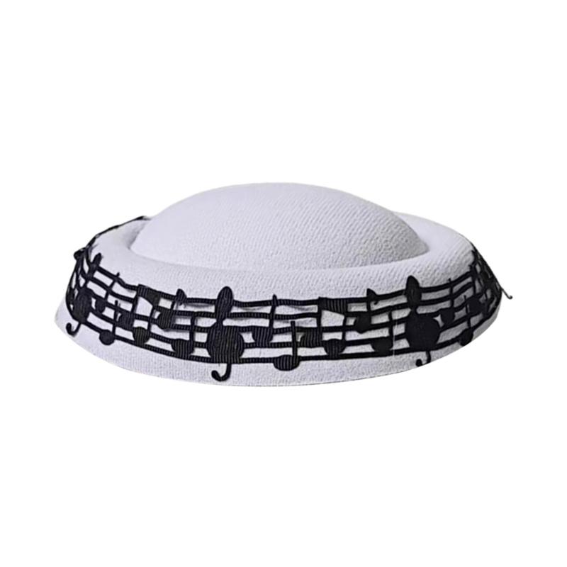 Pillbox Hat Musical Note Top Hat Millinery Fascinator Base Hat for Women Casual Wear Western Fedoras Hostesses Wear