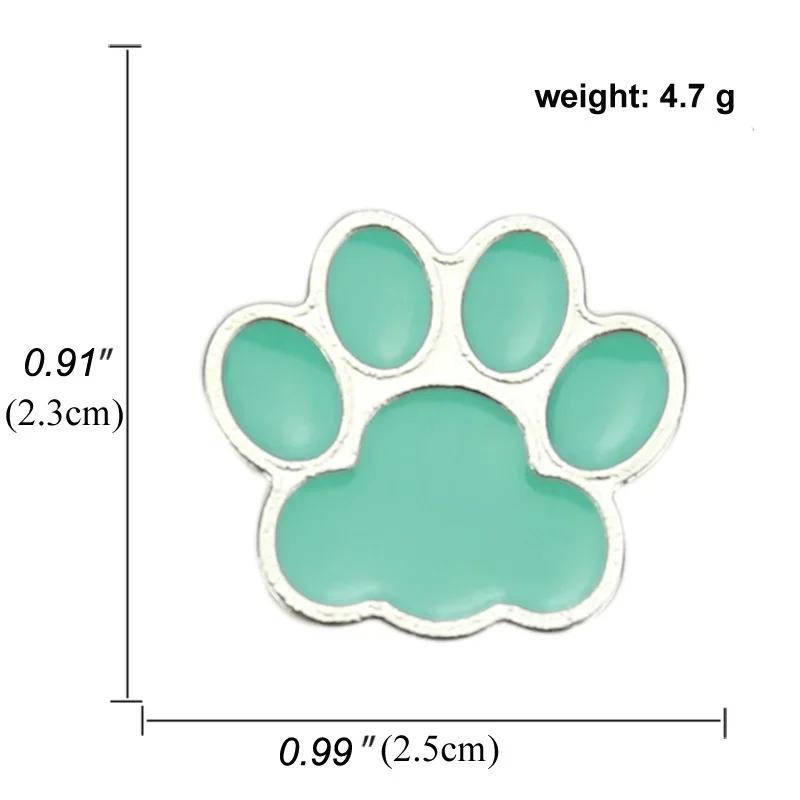 

Friends Footprints Button Metal Enamel Dog Gifts Accessories Pin Badges Clothes Claws Bag Shirts Icon Jewelry Brooches Paw Cat зелёный