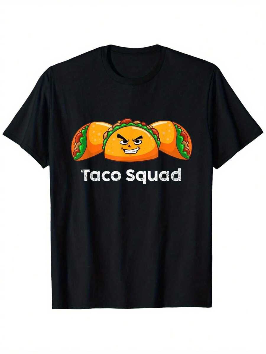 Unisex S Black Taco Squad Graphic T-Shirt XL
