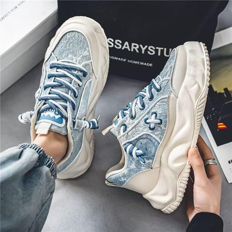 Fashion Men's Sneakers Summer New Breathable Comfortable Casual Shoes mens Non-slip inner Height increase Casual Sports trendy Shoes men