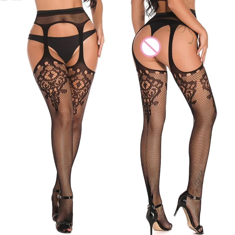 Neue sexy Dessous Strumpfhose für Frau Erotische Strümpfe Porno Spiel Netz Offener Schritt Netzstrumpfhose Unterteil Intime Waren für Sex