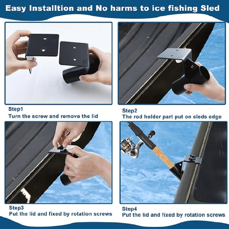 Adjustable Ice Fishing Rod Holder Adjustable Ice Houses Sled Boats Fishing Poles Storage Rack Outdoor Fishing Accessories