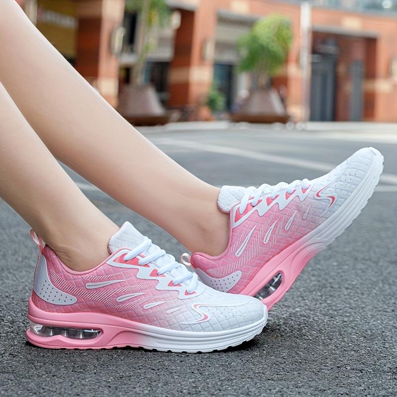 Women's Plus Size Mesh Breathable Casual Sneakers - Fashionable, Lightweight Cushioned Running Shoes for All Seasons