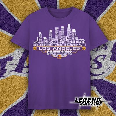 Los Angeles Dream Team Basketball Champions 1985, Los Angeles City Skyline Shirt and Kids Tshirt
