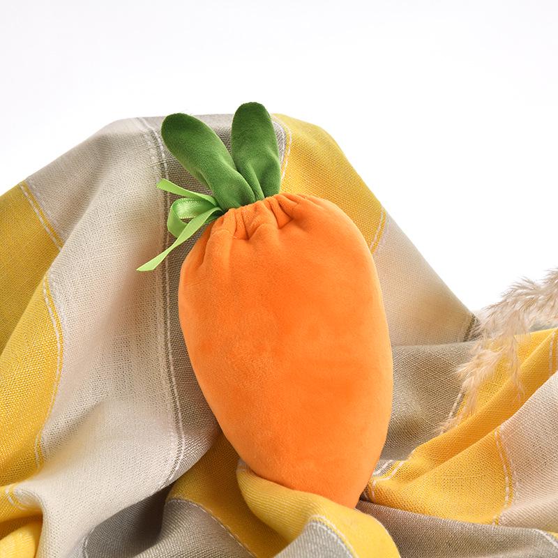 Creative Carrot Design Drawstring Gift Bag for Easter Parties