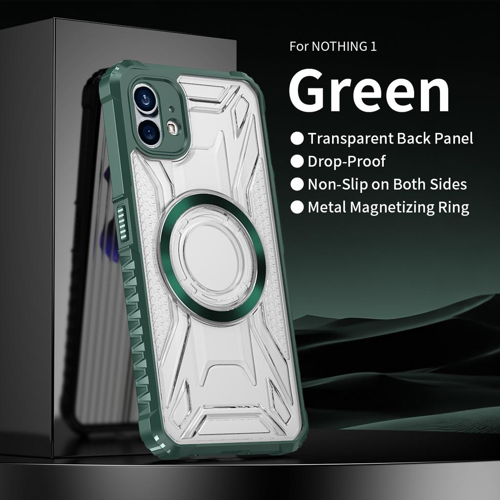 CD Magnetic Design Heavy Duty Hard HD Clear Back Cover For Nothing Phone 1,Rugger Armor Hard PC TPU Case