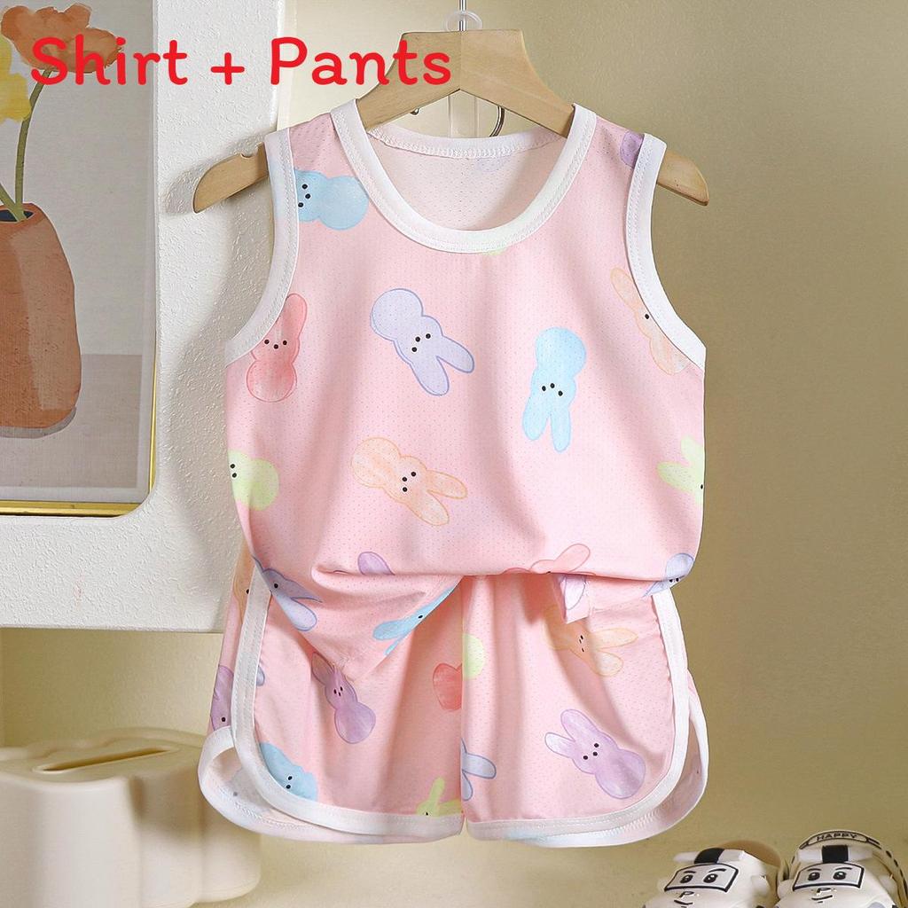 Childrens Summer Tank Top Shorts Set With Breathable Polyester Fabric For Active Kids