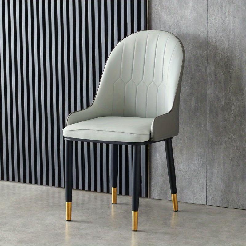 Nordic Upholstered Dining Chair - Modern Lounge Armchair with Wooden Legs, Comfortable Kitchen & Bar Chair for Home Decor