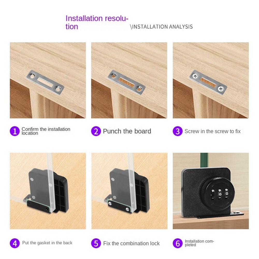 3 Digital Code Glass Door Password Lock Hardware Combination Lock Display Case Lock  Glass Cabinet
