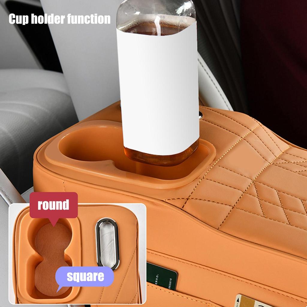 Center Console Cover Pad Multi-Functional Organizer Auto Center Console Pad Cup Holder for SUV Truck Sedan Minivan Commuting
