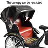 Historical Accuracy Metal Jinrikisha Collectible Toy Vintage Rickshaw Tricycle Model Desk Decoration Movie Ornament