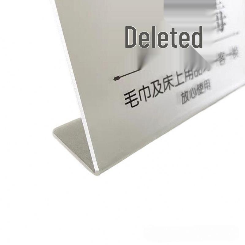 Today's Disinfected Sign: One Guest, One Change - Hotel & Salon Reminder Table Card