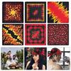 12 pcs Running Dancing Head Scarf Hiphop Hair Scarf Beautiful Pattern Square Decorative Scarf Costume Accessories