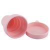 Foldable Portable Lightweight Silicone Cup with Cover for Water Coffee(Pink)
