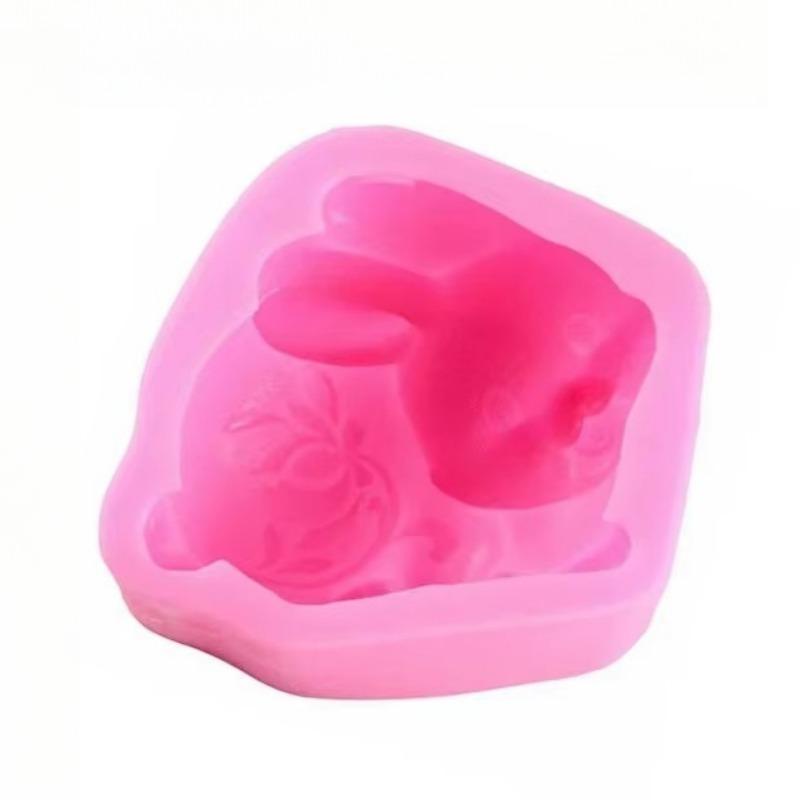Cartoon Easter Rabbit Silicone Mold DIY Handmade Soap Mold Rabbit Aromatherapy Candle Mold Kitchen Baking Cake Decoration Mold