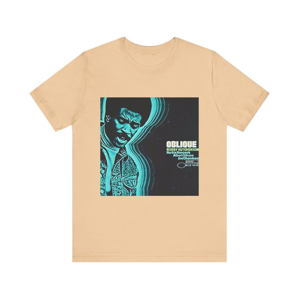 

Bobby Hutcherson Oblique Jazz Art Short Sleeve Tee Shirt Graphic Crewneck Unisex XL