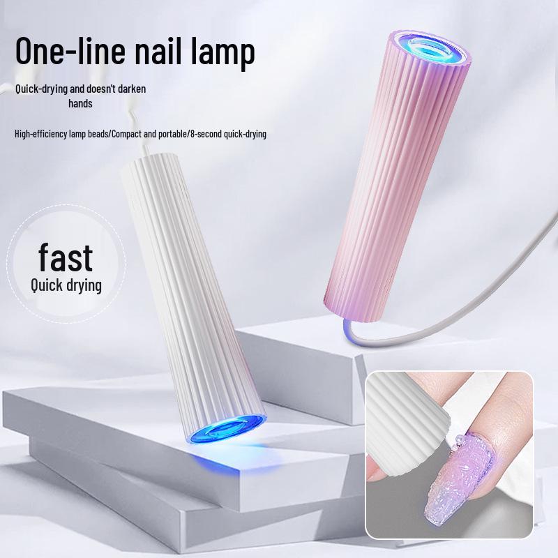 Compact Handheld Nail Lamp: Quick-Drying UV Phototherapy, No Hand Darkening