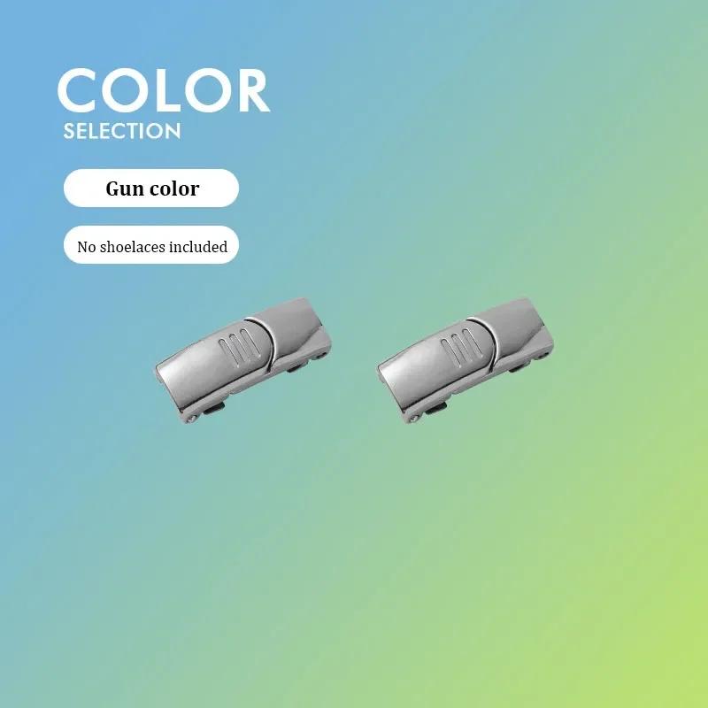 1 Pair Magnetic Shoelaces with Quick Release Buckle for Casual Shoes Sneakers Boots - No-Tie Lazy Shoe Laces Lock for Canvas