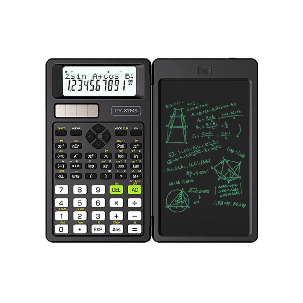 2-In-1 Foldable Writing Tablet Math Calculator 82MS 240 Function Accounting Calculator  Office