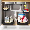Pull Out Cabinet Organizer 2-Tier Under Sink Organizers And Storage Large Capacity Kitchen Baskets Home Organization For Laundry