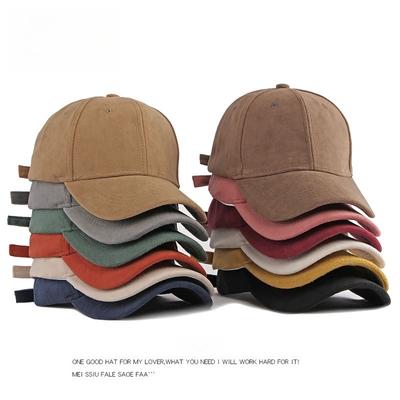 Suede Baseball Cap Snapback Adjustable Breathable Dad Hats For Women and Men Unisex Soft Faux Suede Casual Solid Color Sport Hat