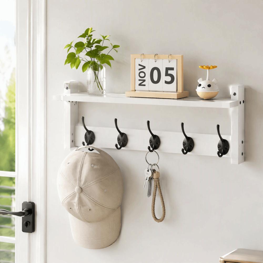 Space-Saving Solid Wood Decor Display Rack Solid Wood Entryway Key Holder Living Room