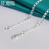 16/18/20/22/24/26/28/30 Inch Side Necklace 925 Sterling Silver Wedding Fashion Jewelry