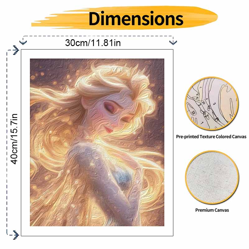 Disney Oil Painting Kit Canvas Princess Magic DIY Home Decor GiftPerfect Artwork