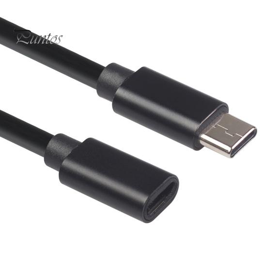 Type-C hann til hunn forlengelseskabel Universal multifunksjonell 480 Mbps USB-C strømforsyning ladeledning