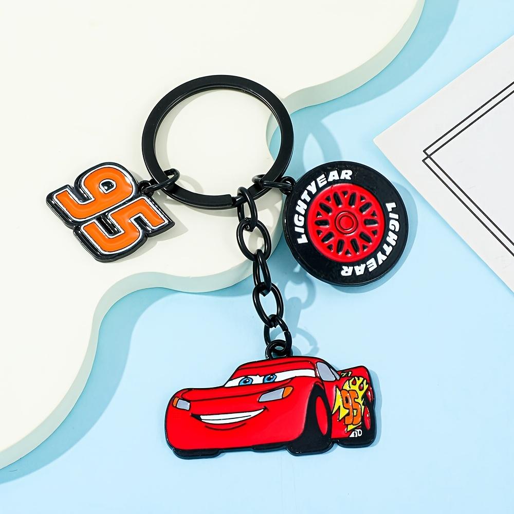 Disney Cars 1pc/ Lightning McQueen Keychain/ Cartoon Animation Handsome No. 95 Racing Car/ Decorative Pendant Car Keychain Bag