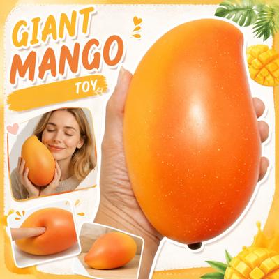 Giant Slow Rising Squishy Mango Fruit Stress Relief Toy Soft Scented Foam Sensory Fidget Toy for Kids and Adults