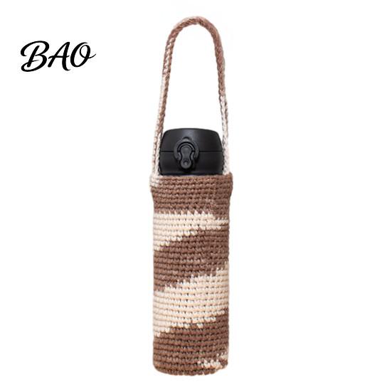 Durable Water Bottle Cover Hand Crocheted Cup Cover, Portable Elastic Wool Knit Sleeve, Breathable Small Fruit Pattern Sleeve Anti-Slip Protective
