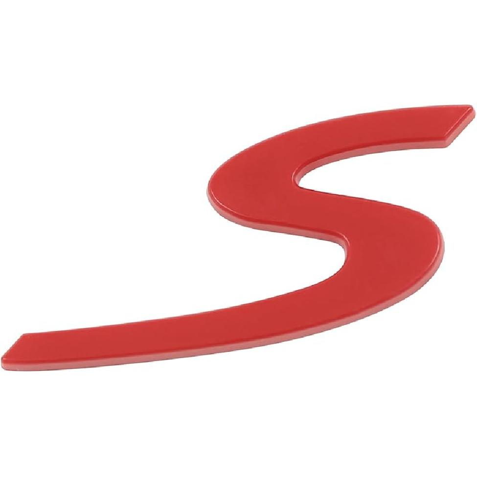 Red S Logo Rear Trunk Boot Lid Hatch Tailgate Badge Emblem Compatible with Porsche 911 991 992 718 Cayenne Panamera Macan Boxster Turbo Taycan 2013 красный