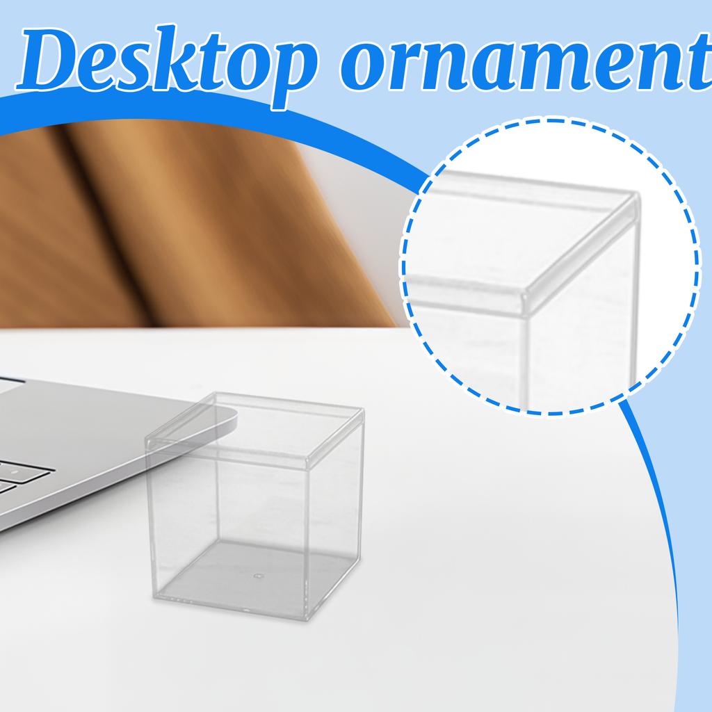 Transparente Box aus Kunststoff und Acryl, quadratische Box, Erdabdeckung, Bonbonbox, handgefertigte Displayverpackung