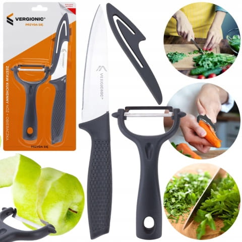 Kitchen set peeler knife made of steel
