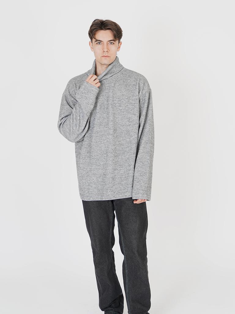 Chaenseseunoi Wide Polar Neck Knit (Blue)
