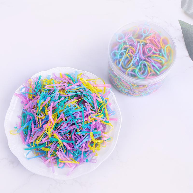 Black Thick Elastic Hair Bands: No-Damage Hair Ties for Women & Kids