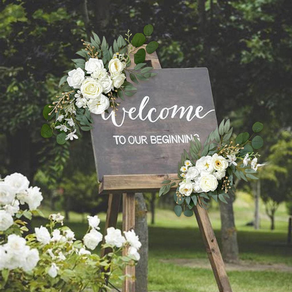 Artificial Wedding Arch Flowers Backdrop Decor Flower Garland Floral Swag for Home