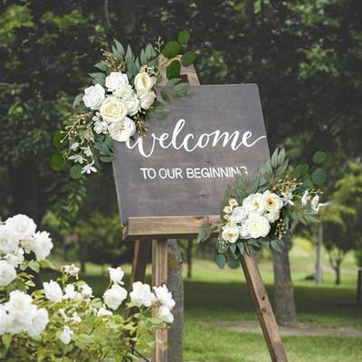 Sztuczny Łuk Ślubny Kwiaty Tło Dekoracja Girlanda Kwiatowa Floralny Swag do Domu