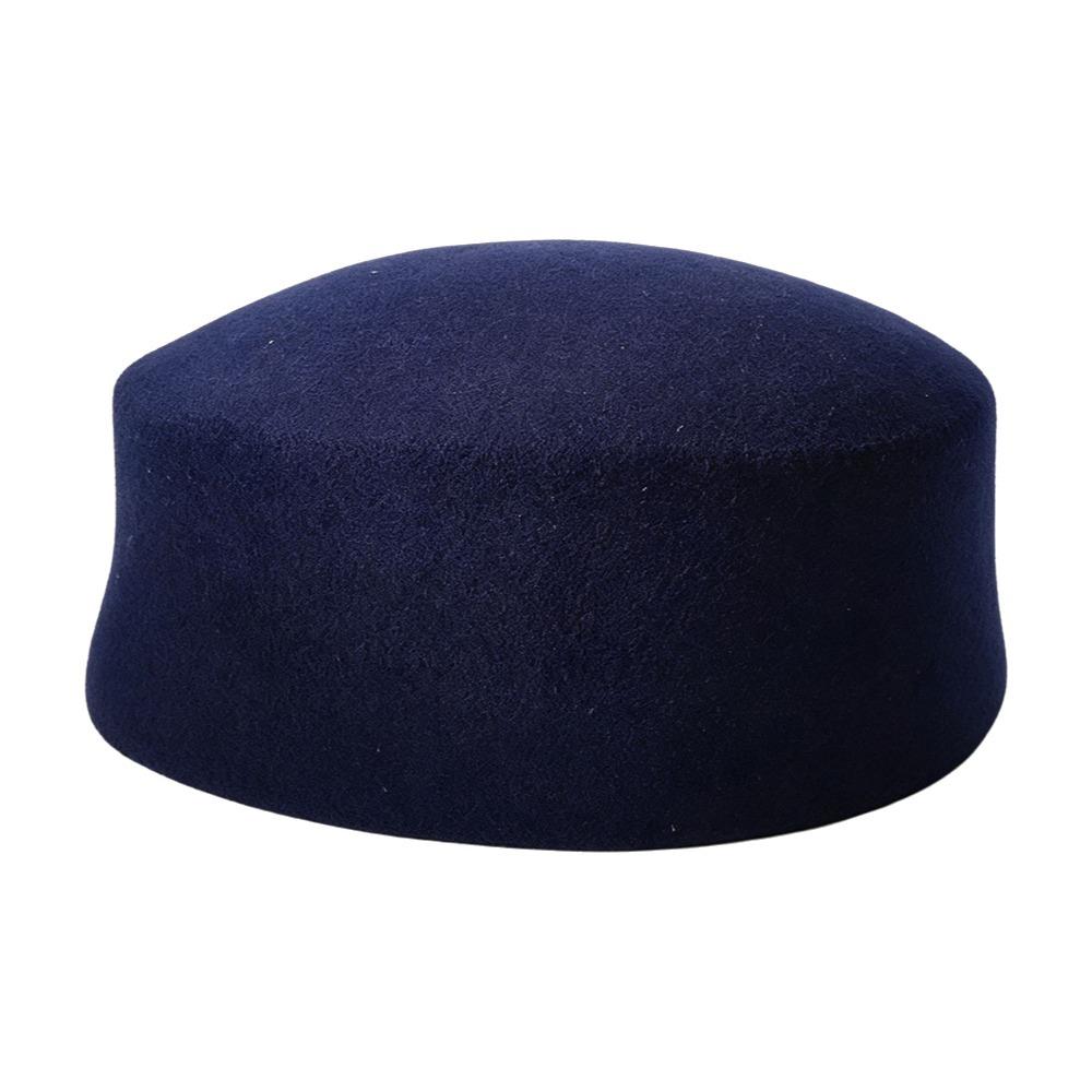 Wool Wool Pillbox Hat Structured Crown Painter Hat New Round Dress Hat Daily Outfits