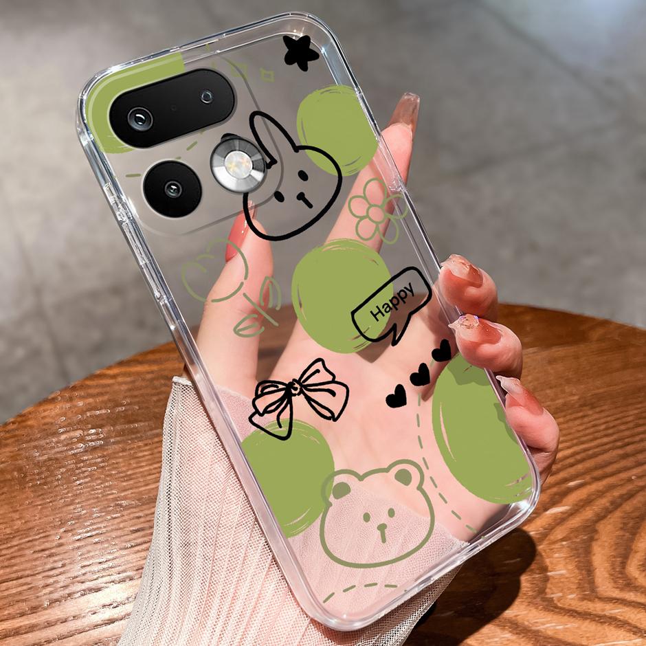 Cases For OPPO Realme 16 Pro 16 Pro Plus Yellow Duck Girl Antifouling Trendy Transparent Housing For Realme 16Pro 16 Pro+ Fundas