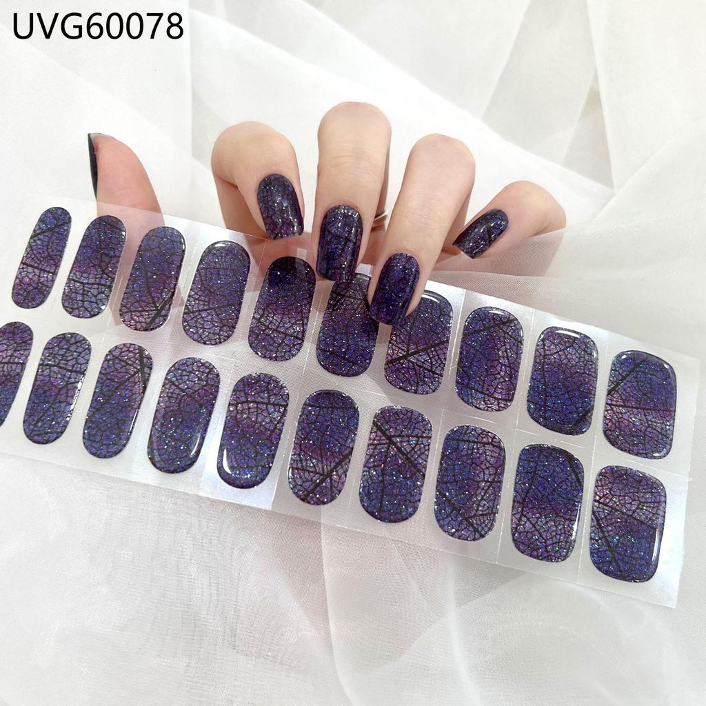 Transparent Nude UV Gel Nail Art Stickers: Semi-Cured, Semi-Baked Manicure Sheets