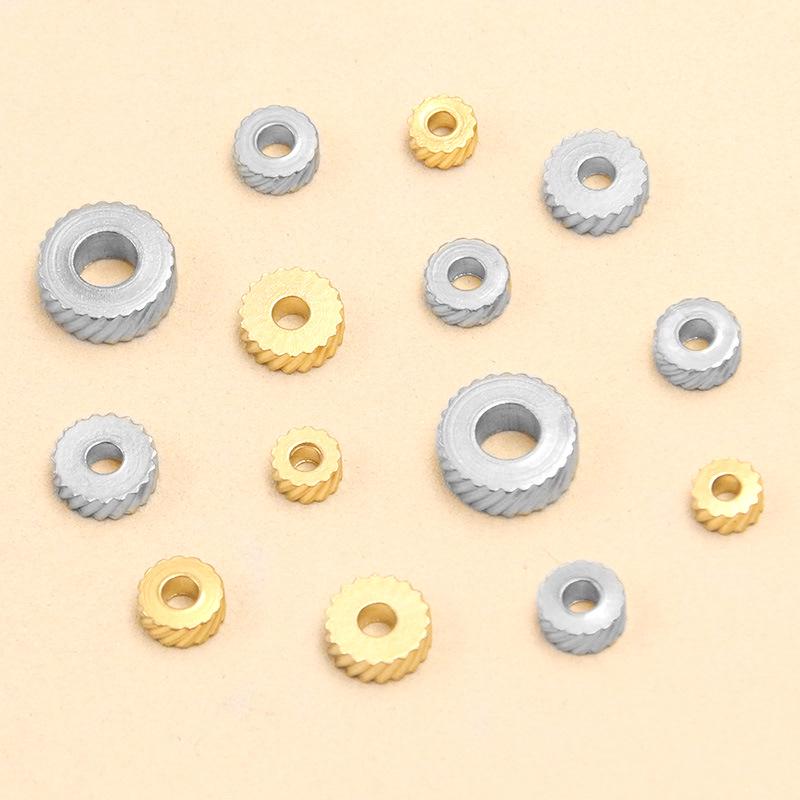 Two-Color Striped Stainless Steel Beads, 4-8mm DIY Jewelry Spacer Accessories